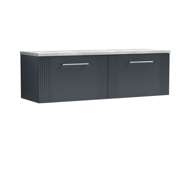 NUIE 1200 Wall Hung 2-Drawer Vanity & Laminate Worktop