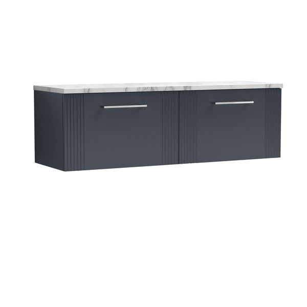 NUIE 1200 Wall Hung 2-Drawer Vanity & Laminate Worktop