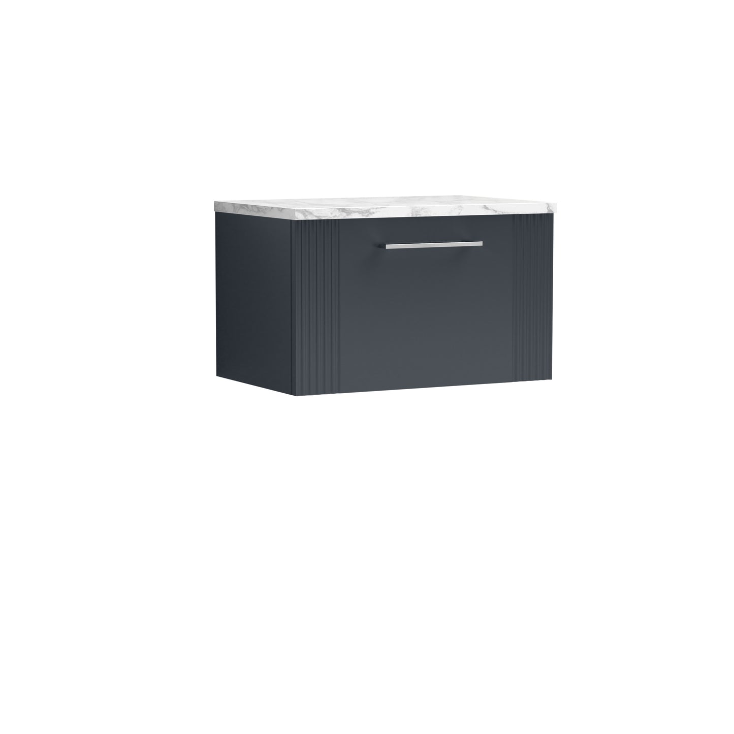 NUIE 600 Wall Hung Single Drawer Vanity & Laminate Worktop