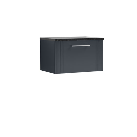 NUIE 600mm Wall Hung Single Drawer Vanity & Laminate Top