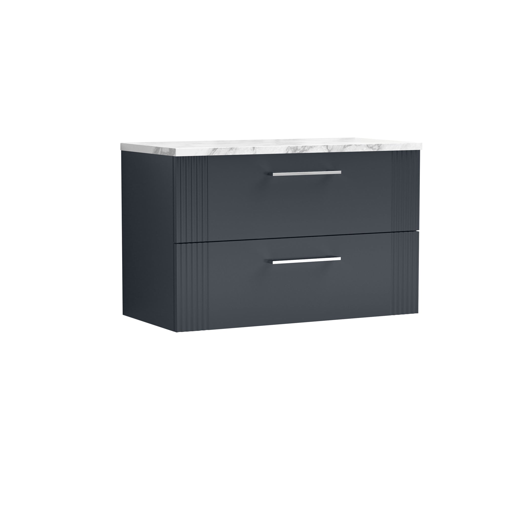 NUIE 800 Wall Hung 2-Drawer Vanity & Laminate Worktop