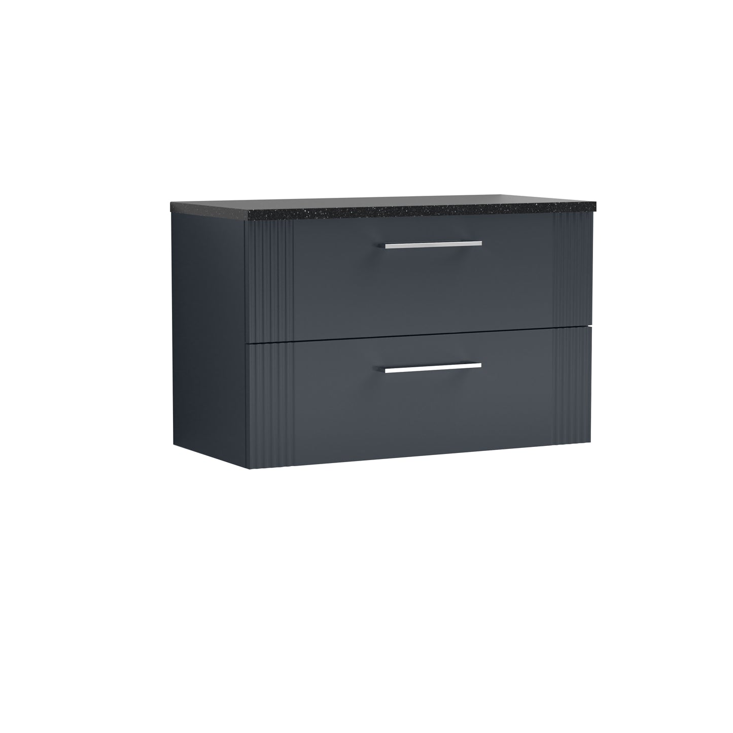 NUIE 800mm Wall Hung 2 Drawer Vanity & Laminate Top