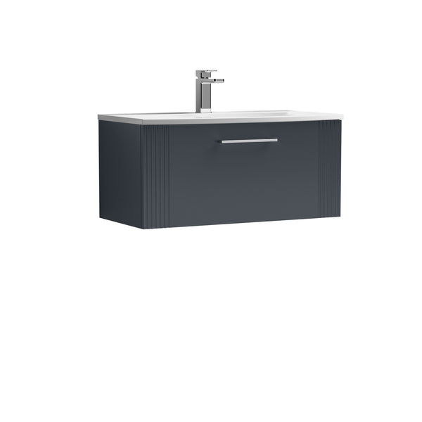 NUIE 800mm Wall Hung Single Drawer Vanity & Basin 4