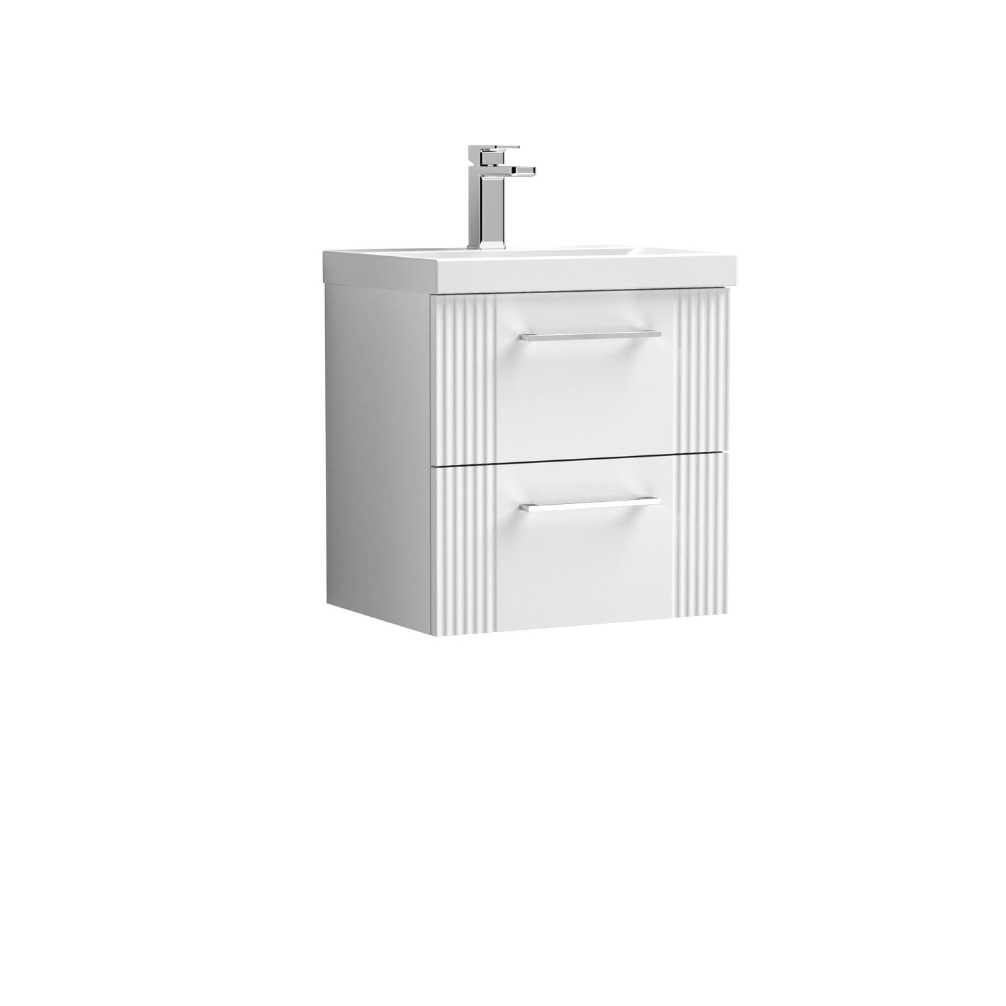 NUIE 500mm Wall Hung 2 Drawer Vanity & Basin 3
