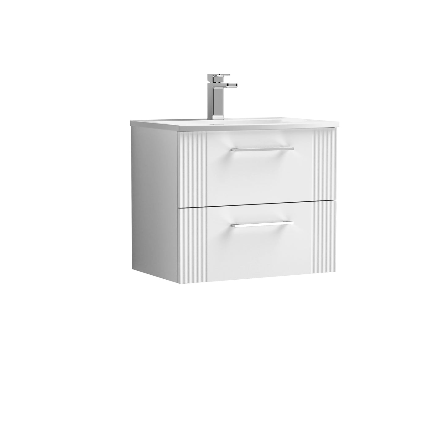 NUIE 600mm Wall Hung 2 Drawer Vanity & Basin 4