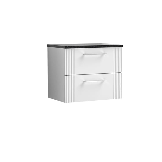 NUIE 600mm Wall Hung 2 Drawer Vanity & Laminate Top