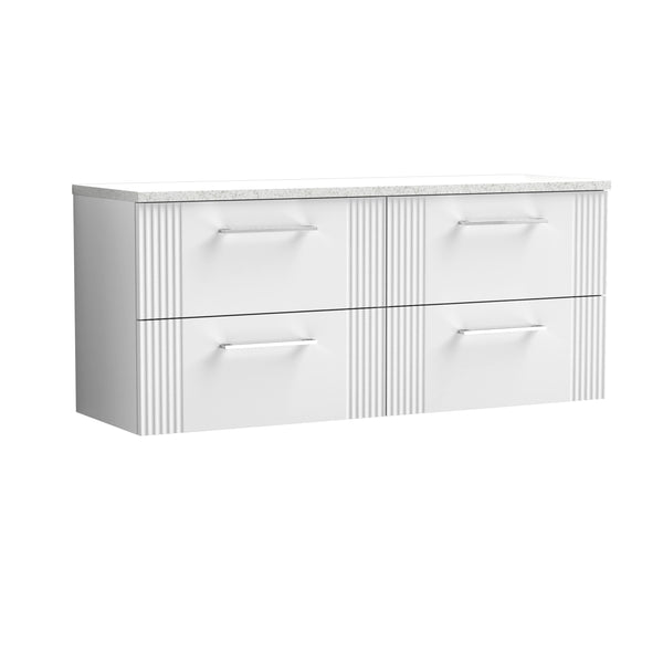 NUIE 1200 Wall Hung 4-Drawer Vanity & Laminate Worktop