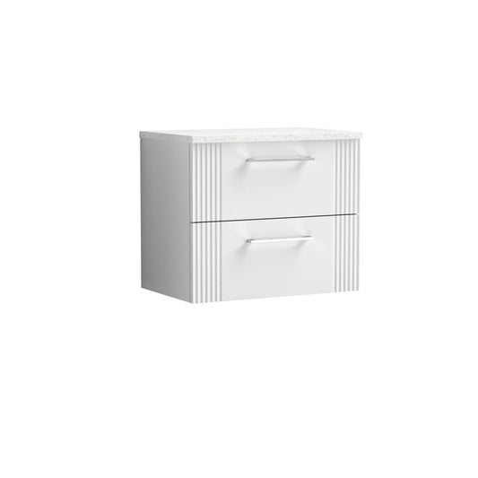 NUIE 600mm Wall Hung 2 Drawer Vanity & Laminate Top
