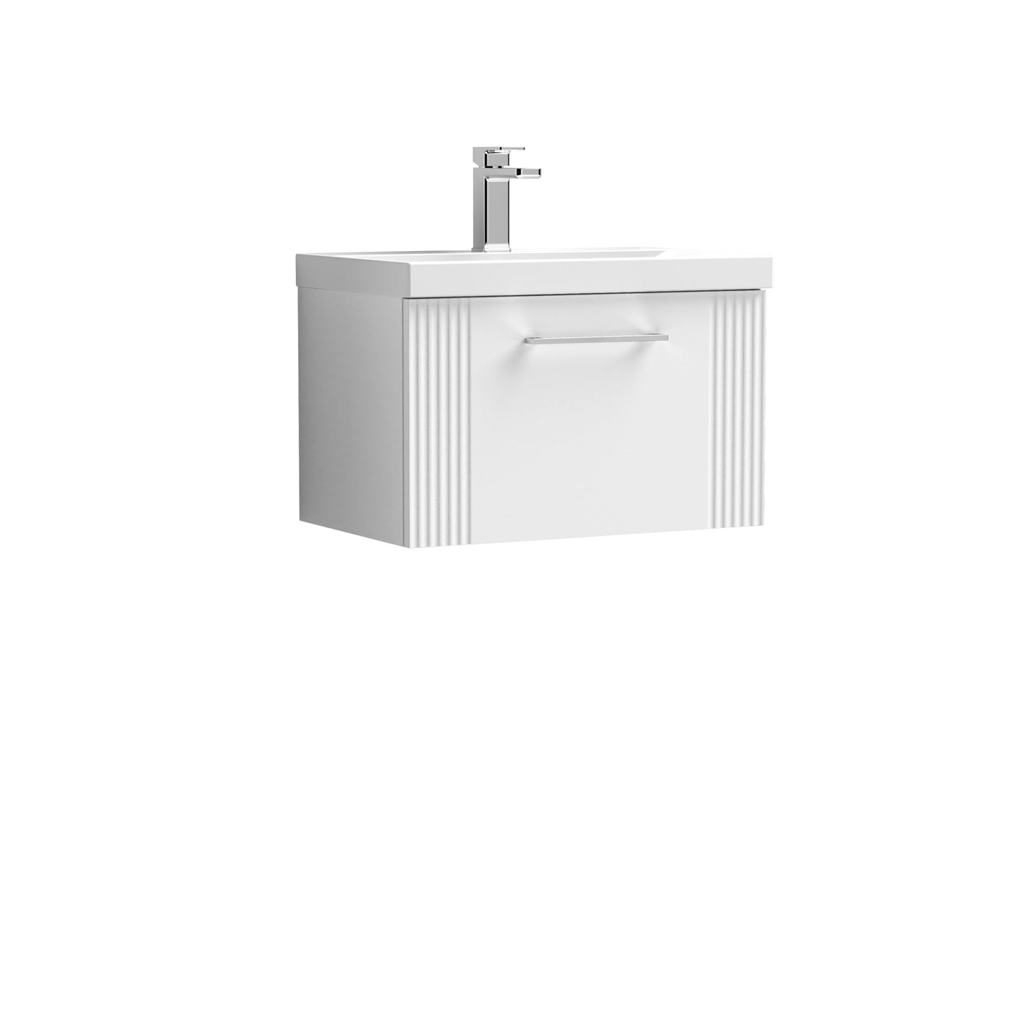 NUIE 600mm Wall Hung Single Drawer Vanity & Basin 3