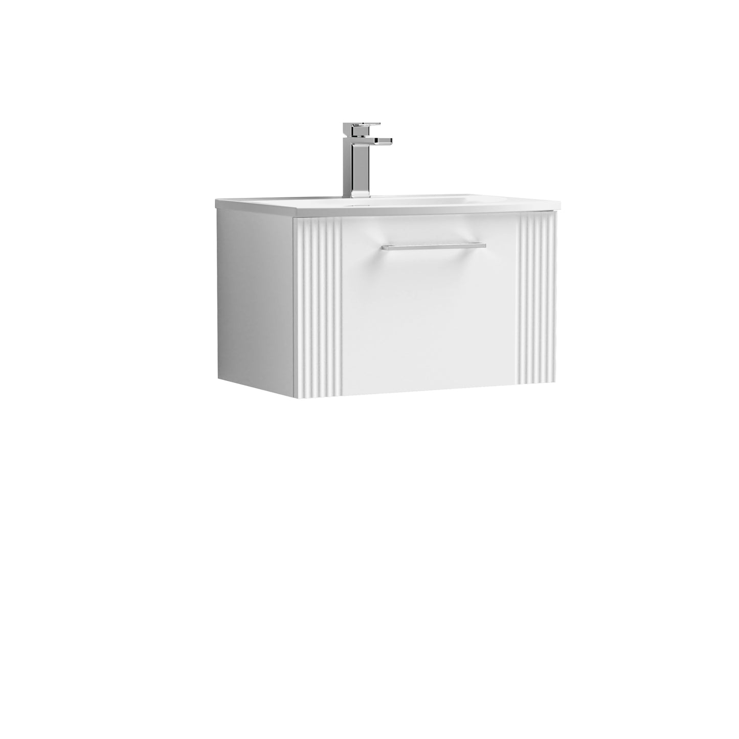 NUIE 600mm Wall Hung Single Drawer Vanity & Basin 4
