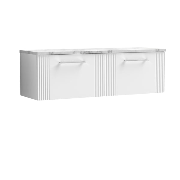 NUIE 1200 Wall Hung 2-Drawer Vanity & Laminate Worktop