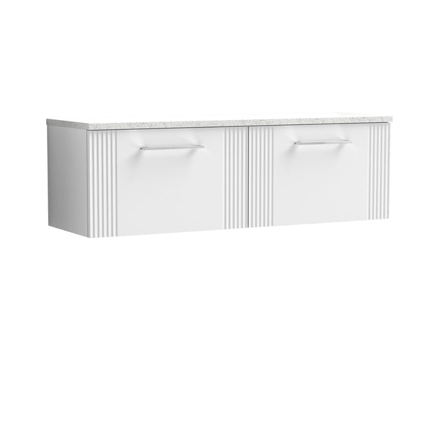 NUIE 1200 Wall Hung 2-Drawer Vanity & Laminate Worktop