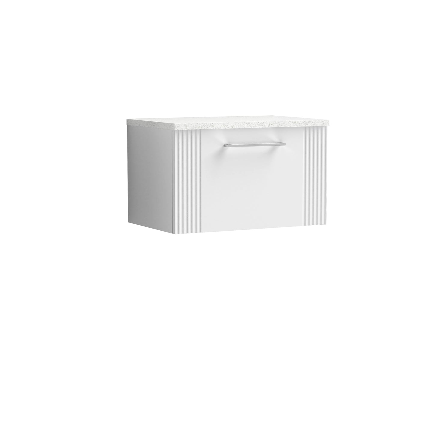 NUIE 600mm Wall Hung Single Drawer Vanity & Laminate Top