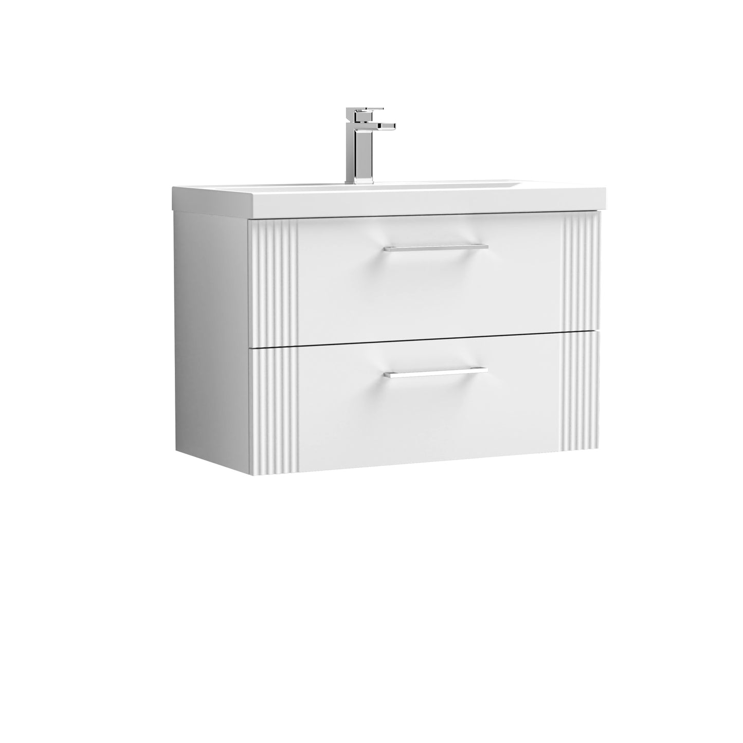 NUIE 800mm Wall Hung 2 Drawer Vanity & Basin 3