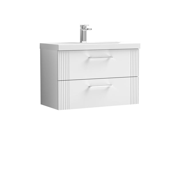 NUIE 800mm Wall Hung 2 Drawer Vanity & Basin 3