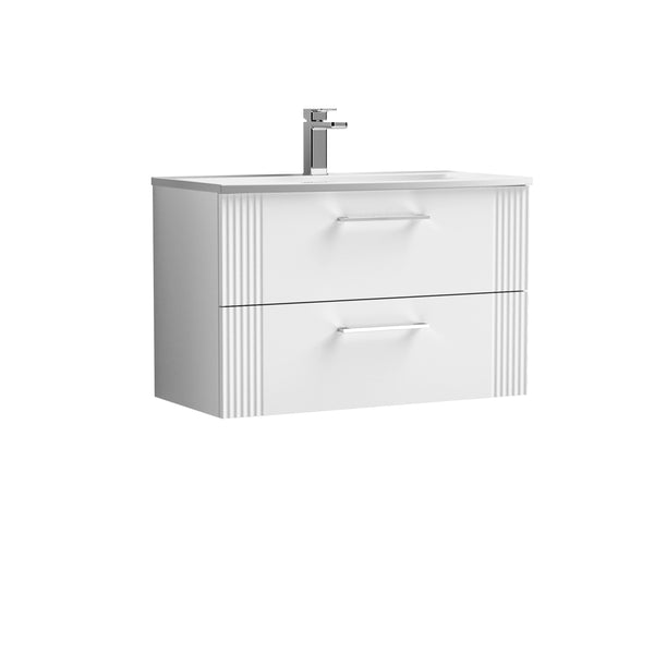 NUIE 800mm Wall Hung 2 Drawer Vanity & Basin 4