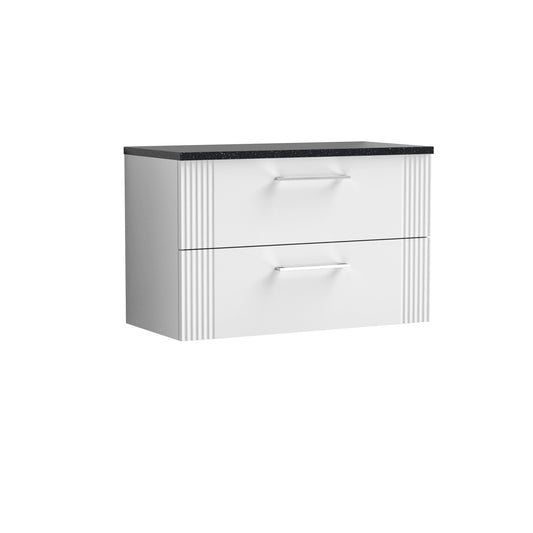 NUIE 800mm Wall Hung 2 Drawer Vanity & Laminate Top