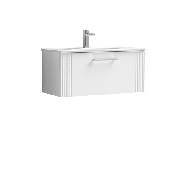 NUIE 800mm Wall Hung Single Drawer Vanity & Basin 2