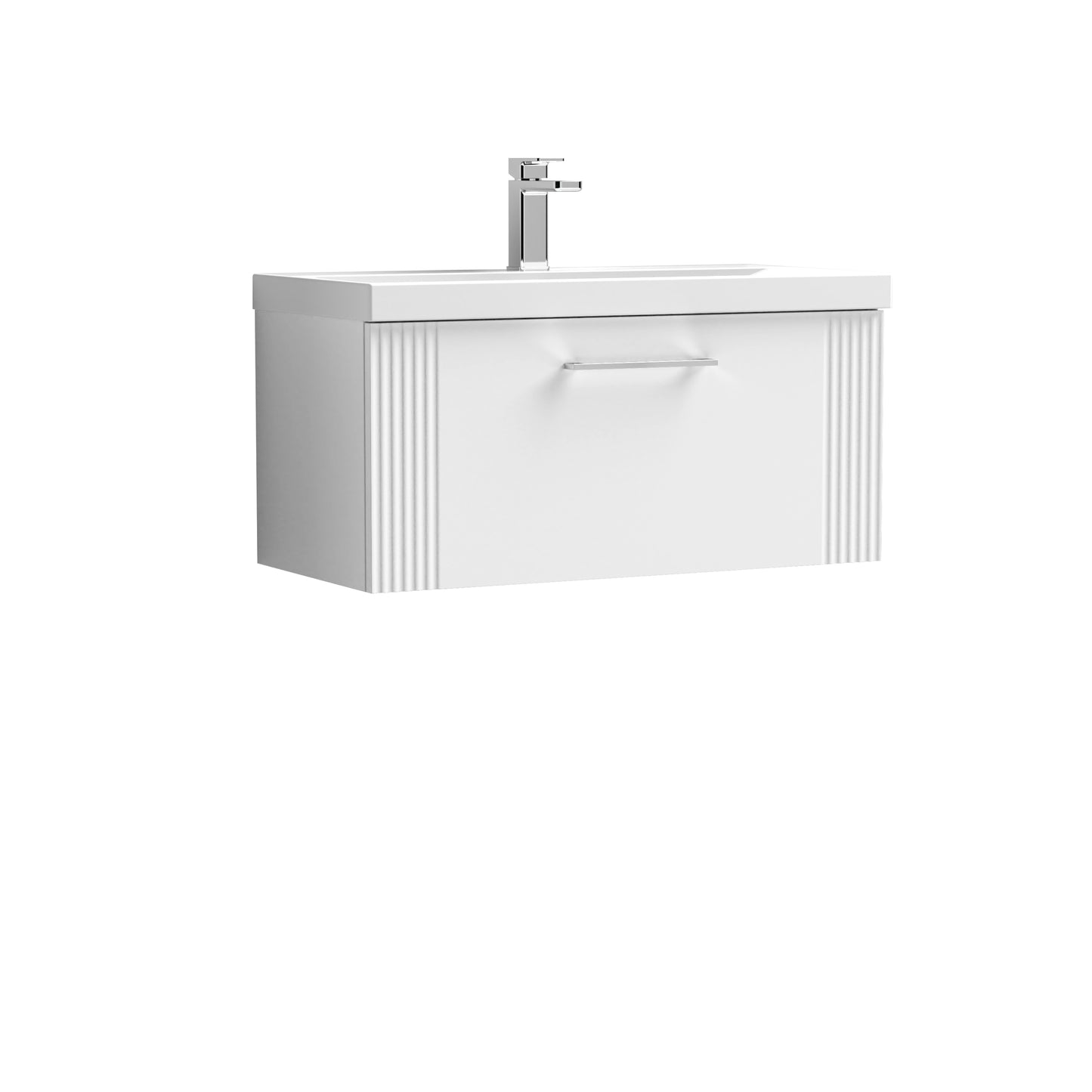NUIE 800mm Wall Hung Single Drawer Vanity & Basin 3