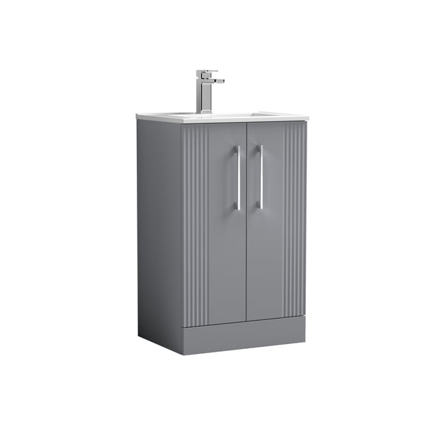 NUIE 500mm Floor Standing 2 Door Vanity & Basin 2