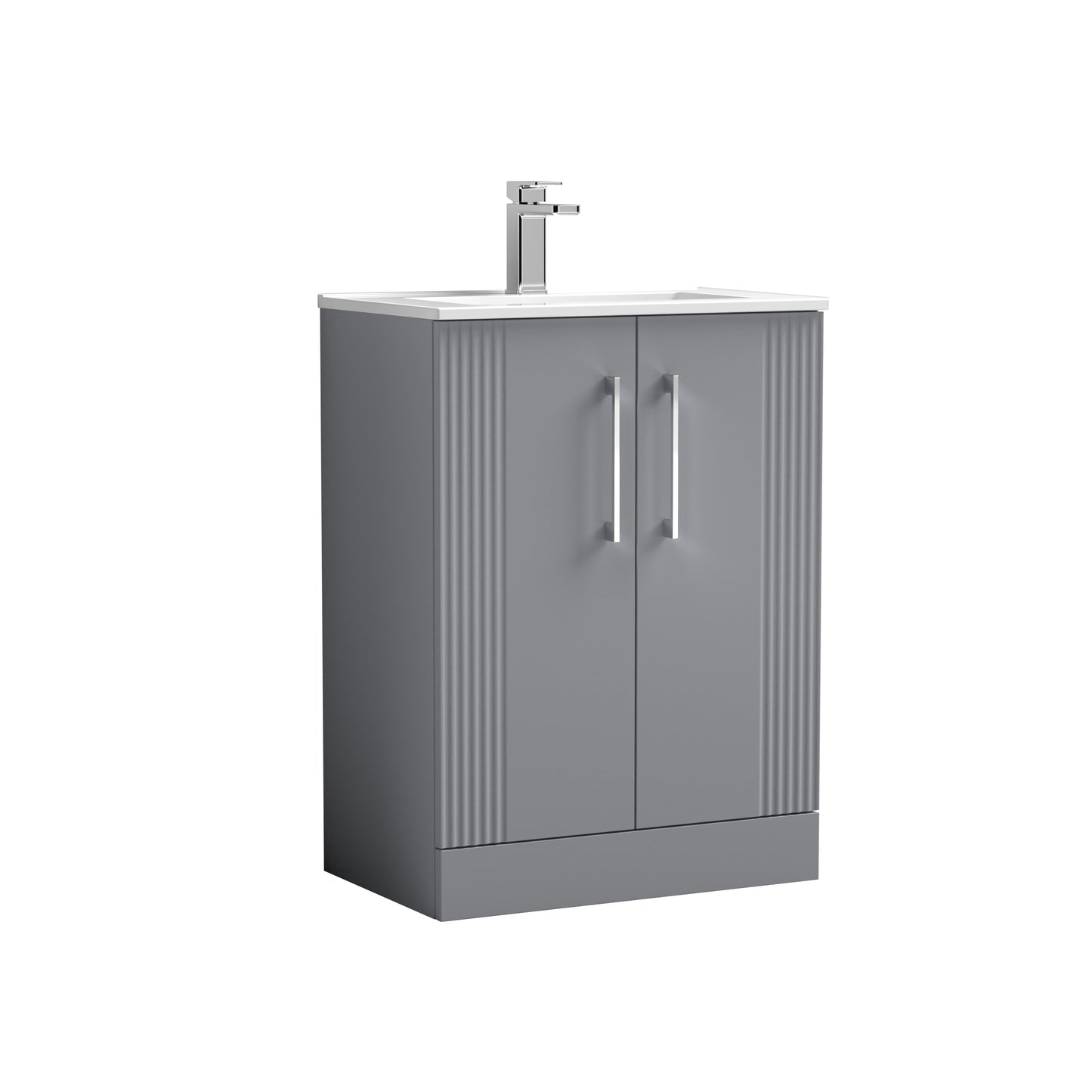 NUIE 600mm Floor Standing 2 Door Vanity & Basin 2