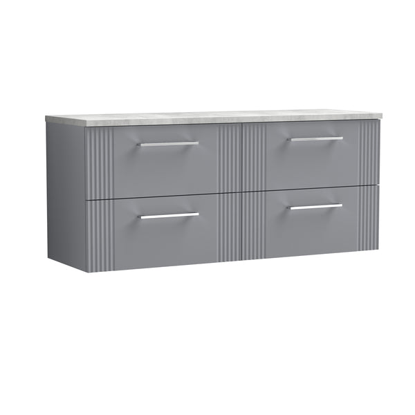NUIE 1200 Wall Hung 4-Drawer Vanity & Laminate Worktop