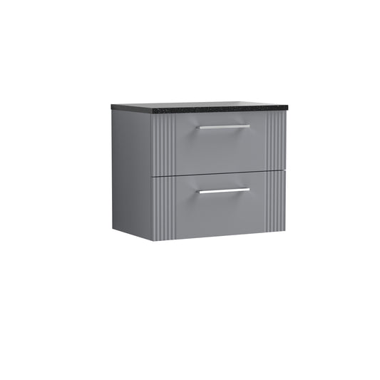 NUIE 600mm Wall Hung 2 Drawer Vanity & Laminate Top
