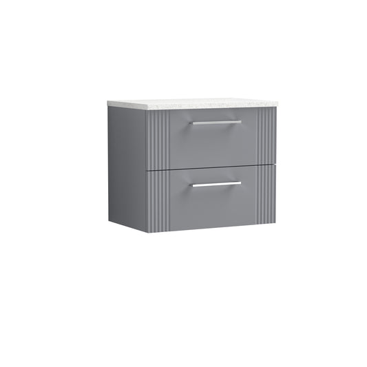 NUIE 600mm Wall Hung 2 Drawer Vanity & Laminate Top