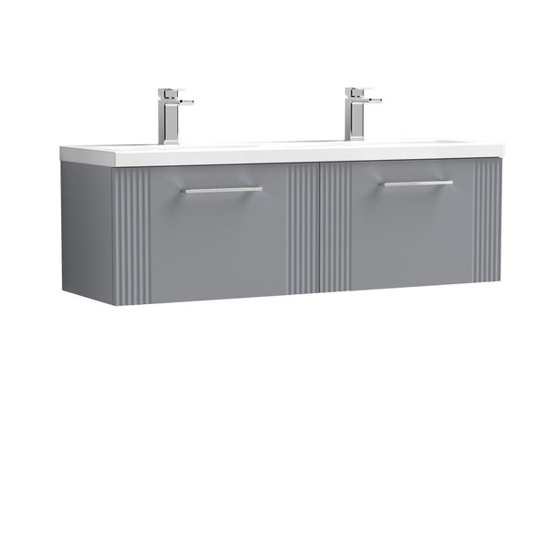 NUIE 1200mm Wall Hung 2 Drawer Vanity & Double Basin