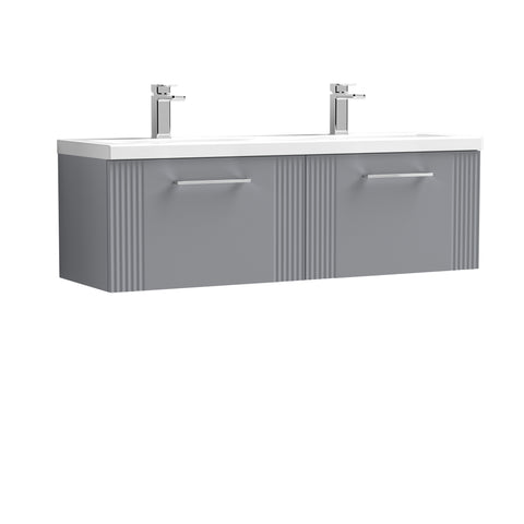 NUIE 1200mm Wall Hung 2 Drawer Vanity & Double Basin