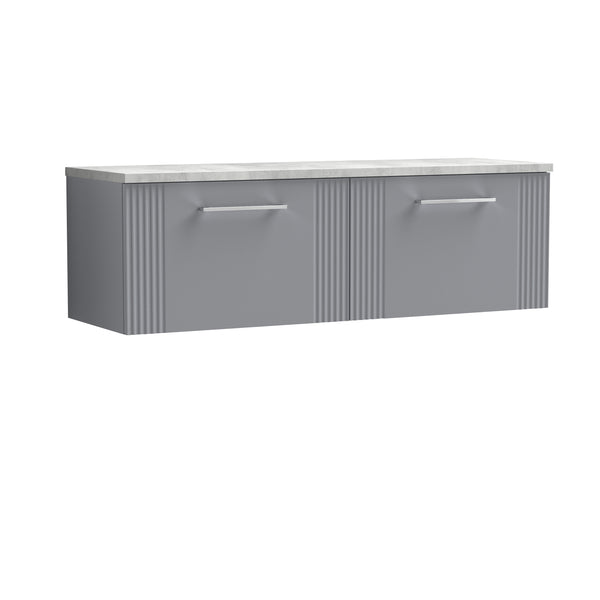 NUIE 1200 Wall Hung 2-Drawer Vanity & Laminate Worktop