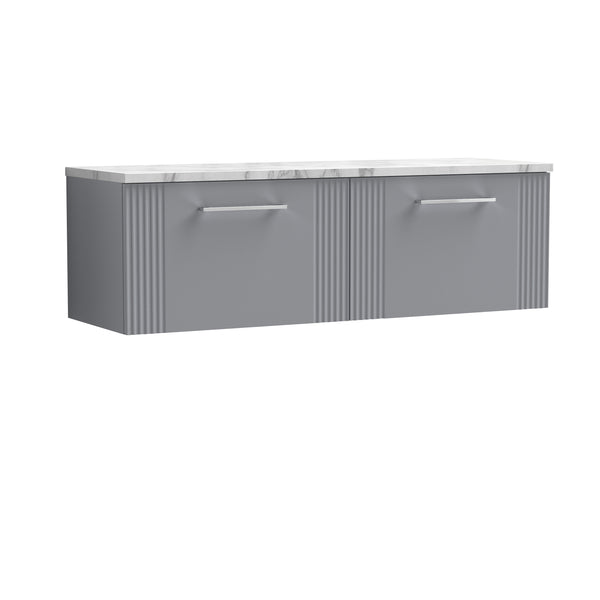 NUIE 1200 Wall Hung 2-Drawer Vanity & Laminate Worktop