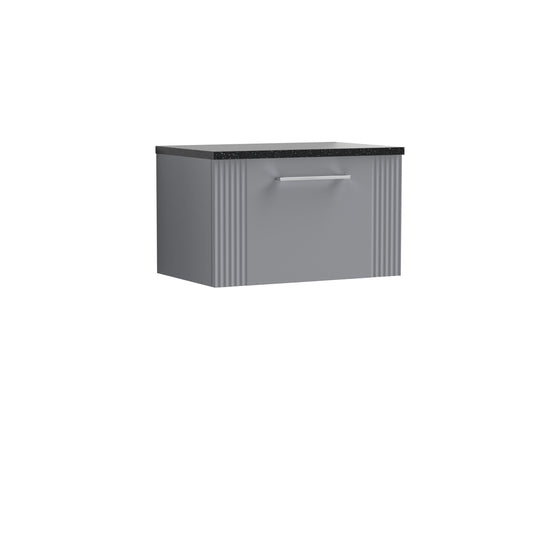 NUIE 600mm Wall Hung Single Drawer Vanity & Laminate Top