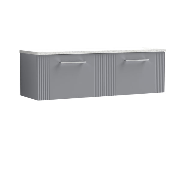 NUIE 1200 Wall Hung 2-Drawer Vanity & Laminate Worktop