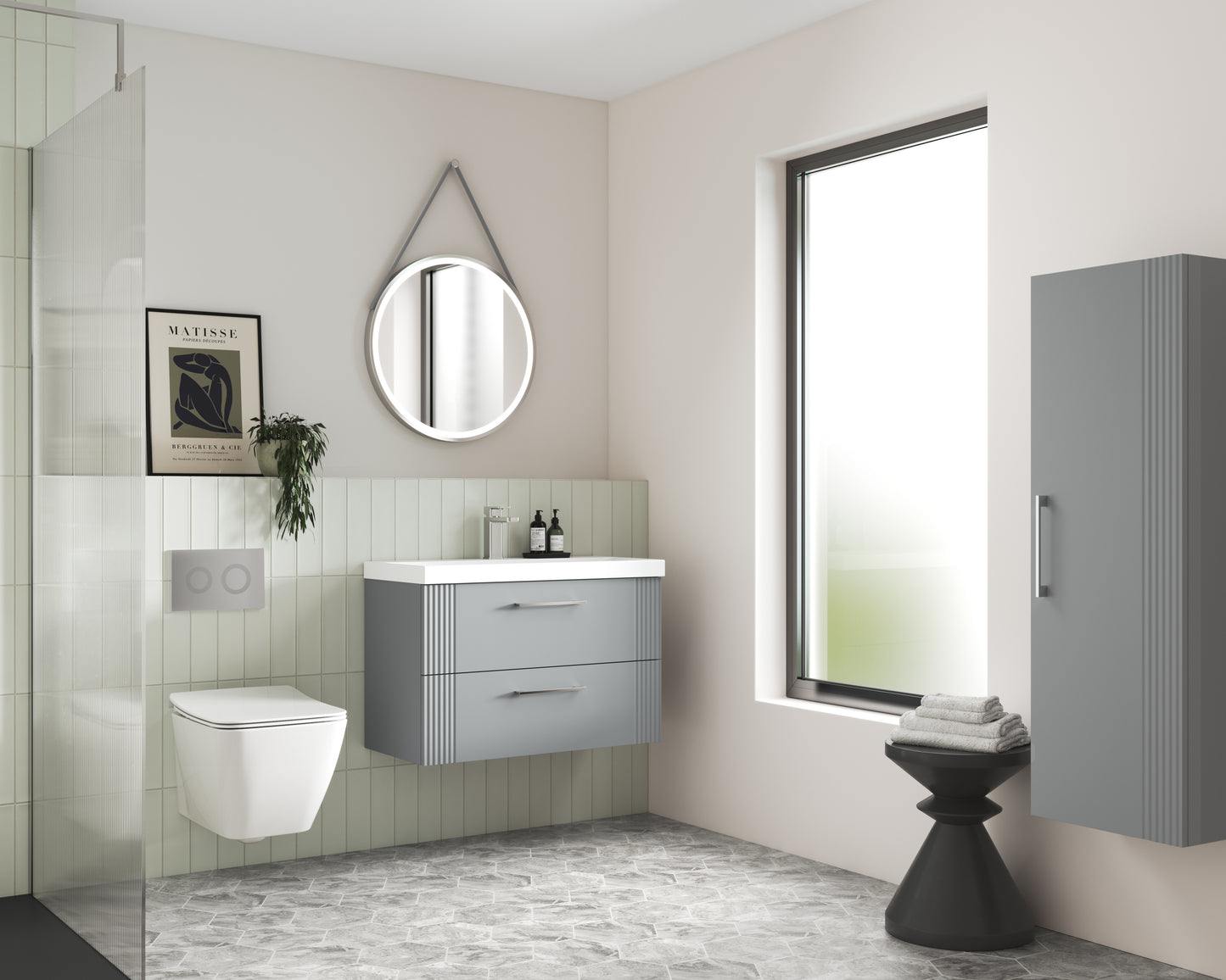 NUIE 600mm Round Illuminated Mirror