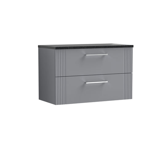 NUIE 800mm Wall Hung 2 Drawer Vanity & Laminate Top