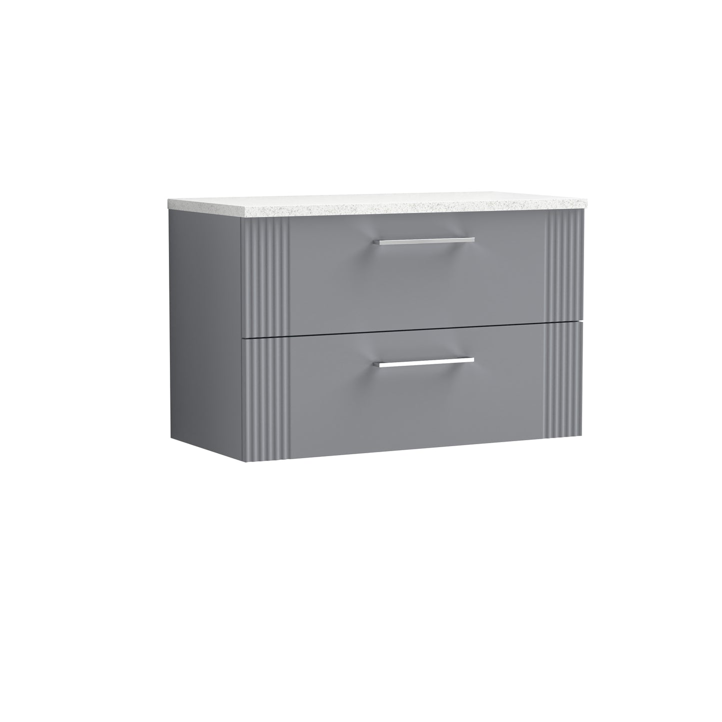 NUIE 800mm Wall Hung 2 Drawer Vanity & Laminate Top