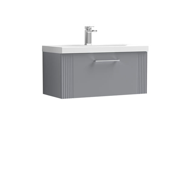 NUIE 800mm Wall Hung Single Drawer Vanity & Basin 3