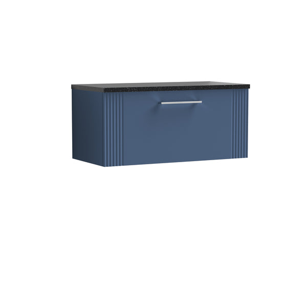 NUIE 800mm Wall Hung Single Drawer Vanity & Laminate Top