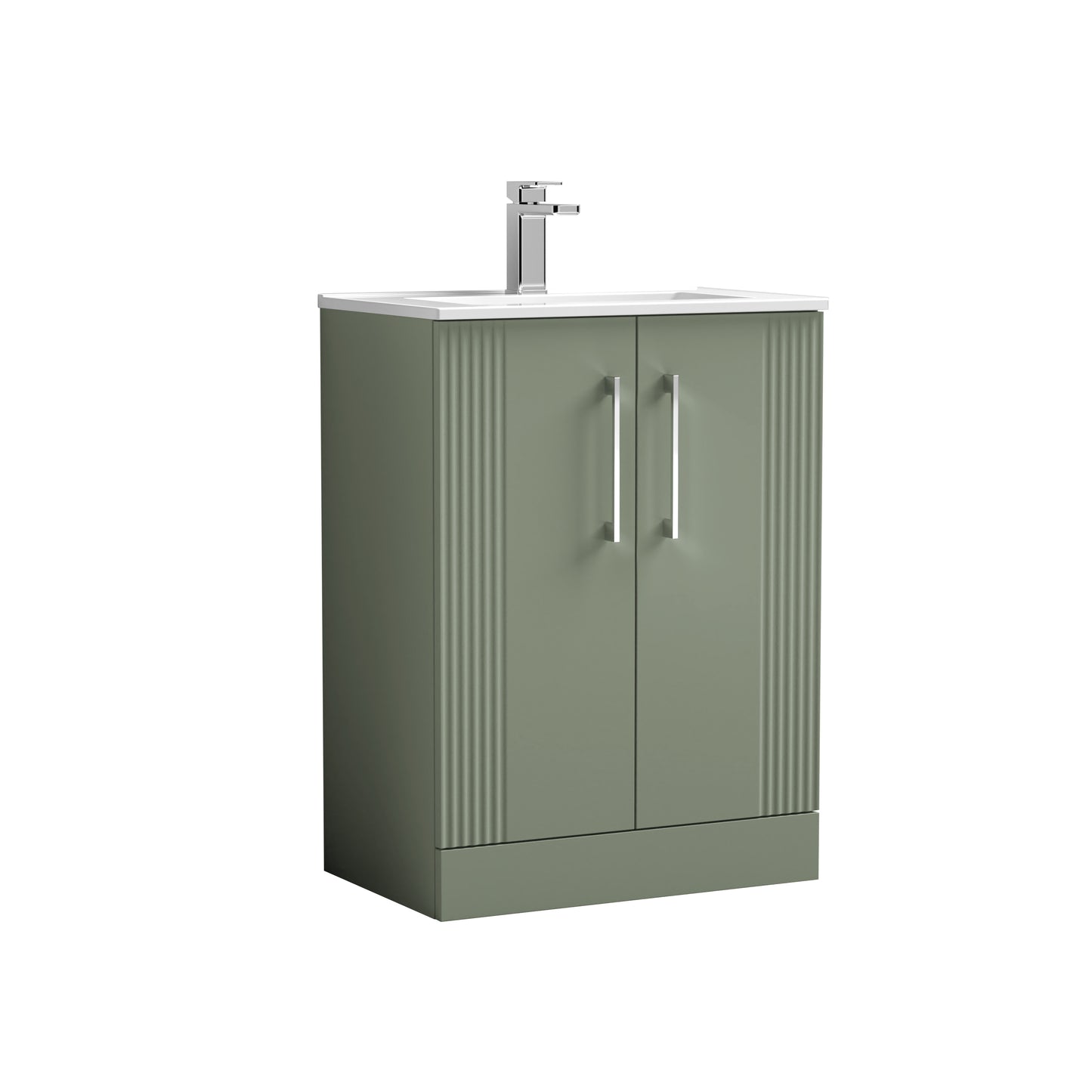 NUIE 600mm Floor Standing 2 Door Vanity & Basin 2