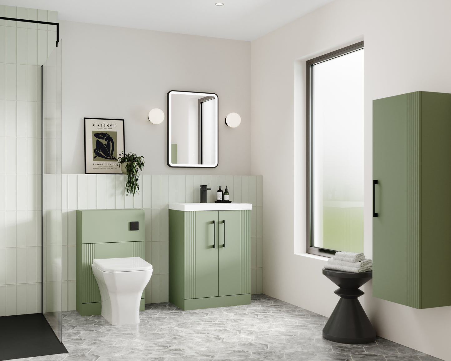 NUIE 600mm Floor Standing 2 Door Vanity & Basin 3