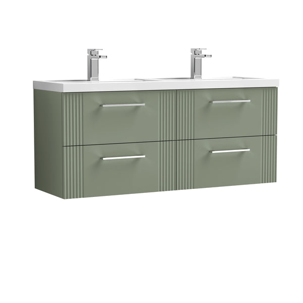 NUIE 1200mm Wall Hung 4 Drawer Vanity & Double Basin
