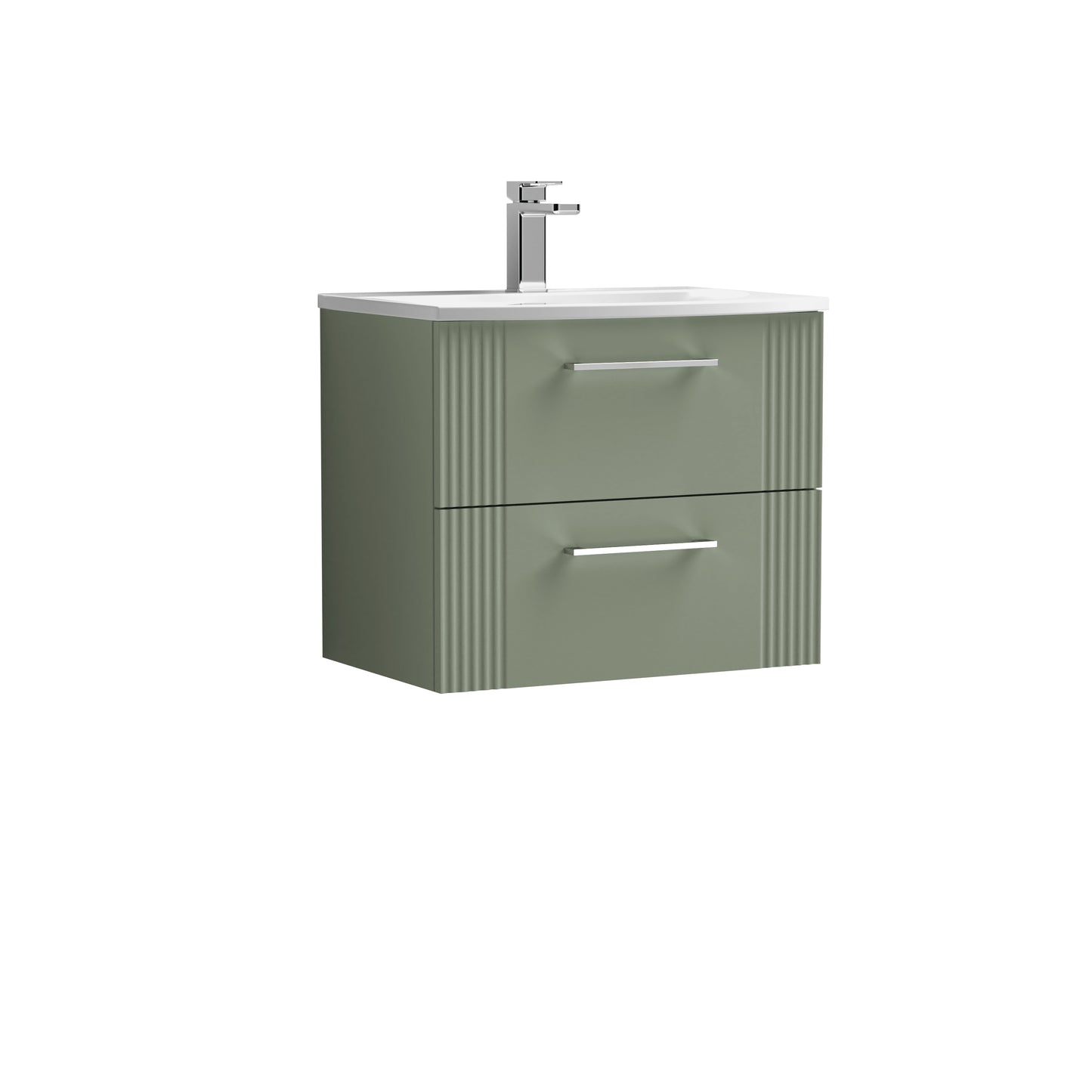 NUIE 600mm Wall Hung 2 Drawer Vanity & Basin 4