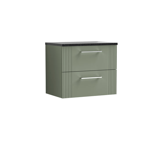 NUIE 600mm Wall Hung 2 Drawer Vanity & Laminate Top