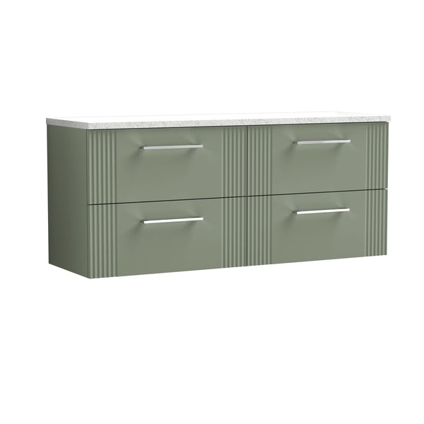 NUIE 1200 Wall Hung 4-Drawer Vanity & Laminate Worktop