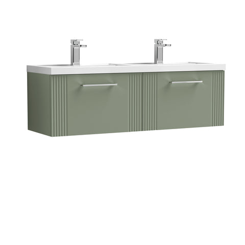 NUIE 1200mm Wall Hung 2 Drawer Vanity & Double Basin