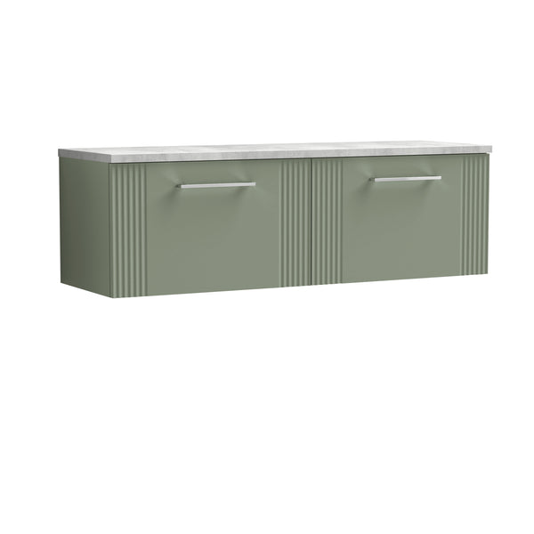 NUIE 1200 Wall Hung 2-Drawer Vanity & Laminate Worktop