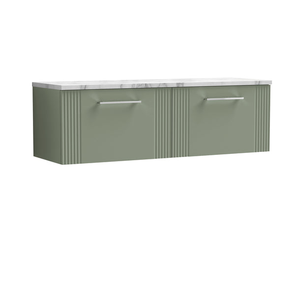 NUIE 1200 Wall Hung 2-Drawer Vanity & Laminate Worktop