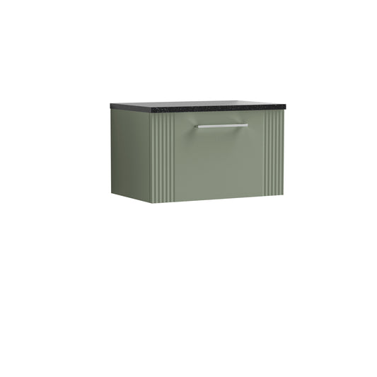 NUIE 600mm Wall Hung Single Drawer Vanity & Laminate Top