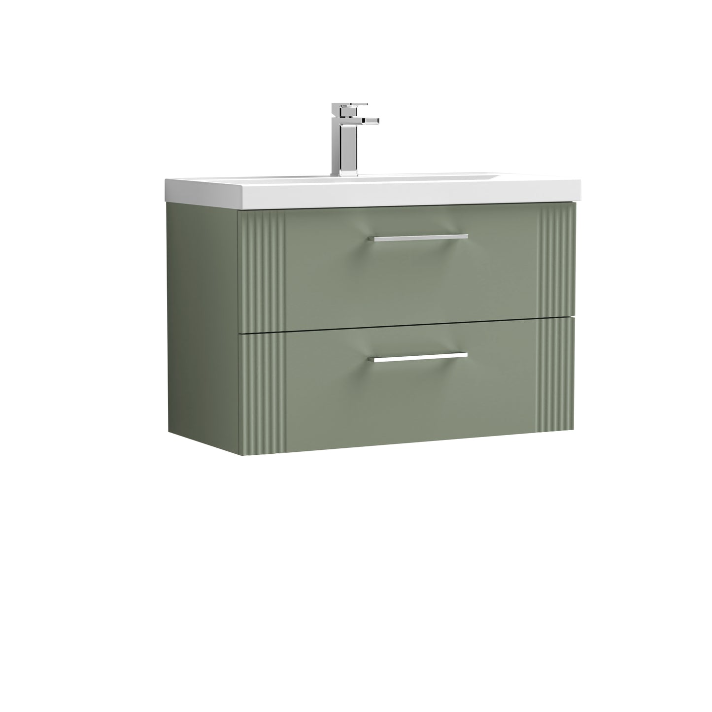 NUIE 800mm Wall Hung 2 Drawer Vanity & Basin 3